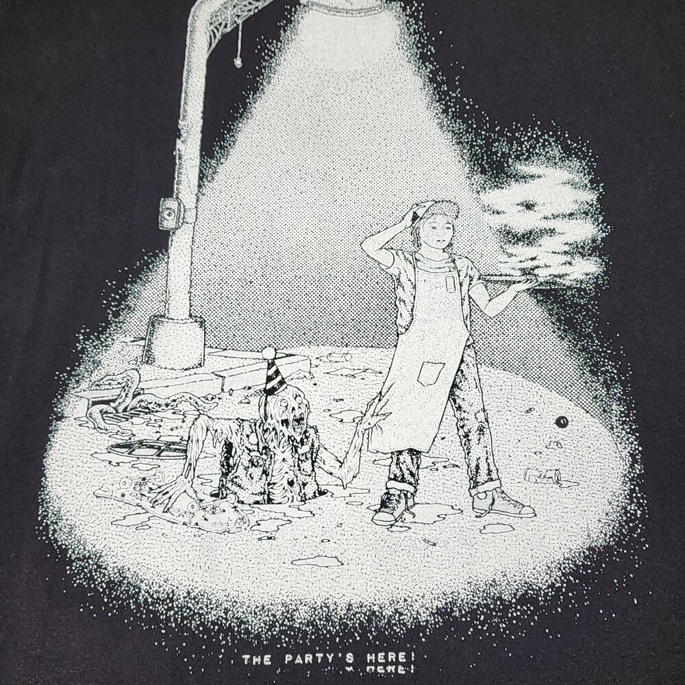 Luigipalooza 2 Pizza Shop Conceert T-Shirt Size Large Streetwear Zombie